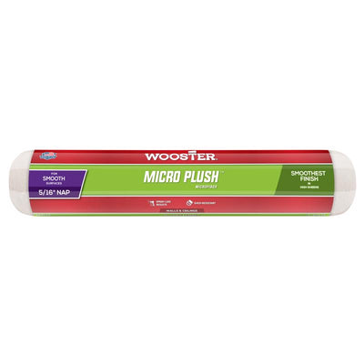 Wooster Micro Plush Microfiber 14 in. W X 5/16 in. Regular Paint Roller Cover