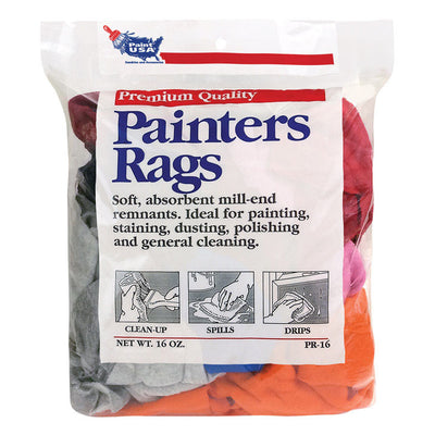 Paint USA Assorted Colors Cotton Knit Cleaning Cloth 16 oz 16 pk
