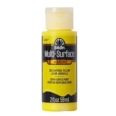 FolkArt Satin Daffodil Yellow Hobby Paint 2 oz