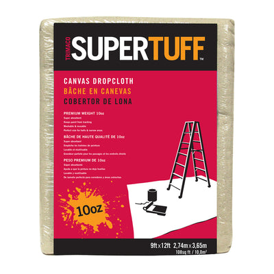 Trimaco SuperTuff 9 ft. W X 12 ft. L 10 oz Canvas Drop Cloth