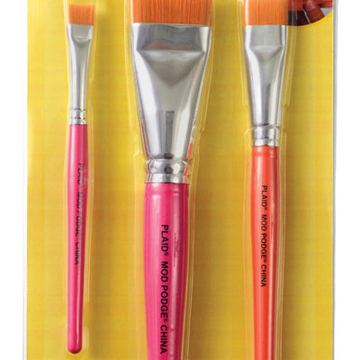 Plaid Mod Podge Flat Decoupage Brush Set
