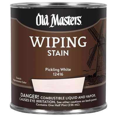 Old Masters Semi-Transparent Pickling White Oil-Based Wiping Stain 1/2 pt