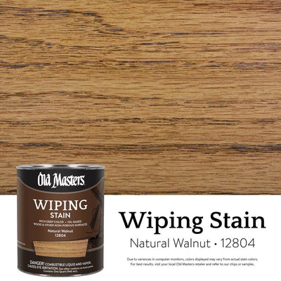 Old Masters Semi-Transparent Natural Walnut Oil-Based Wiping Stain 1 qt
