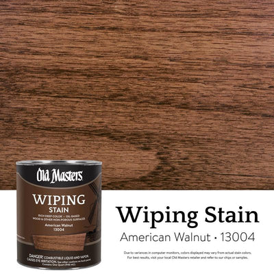 Old Masters Semi-Transparent American Walnut Oil-Based Wiping Stain 1 qt