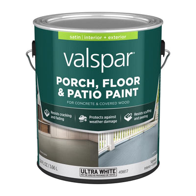 Valspar Porch, Floor & Patio Satin Ultra White Floor Paint 1 gal