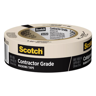 Scotch Contractor Grade 1.41 in. W X 60.1 yd L Beige Medium Strength Masking Tape