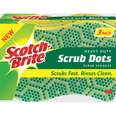 Scotch-Brite Heavy Duty Sponge For Pots and Pans 2.6 in. L 3 pk