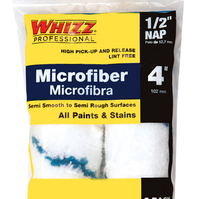 Whizz Microfiber 4 in. W X 1/2 in. Mini Paint Roller Cover 2 pk