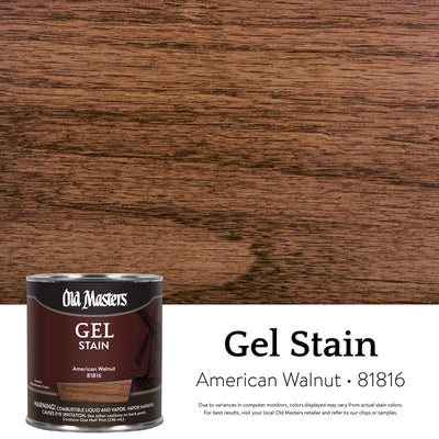 Old Masters Semi-Transparent American Walnut Oil-Based Alkyd Gel Stain 1/2 pt