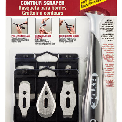 Hyde 1 in. W Stainless Steel Contour Scraper Kit
