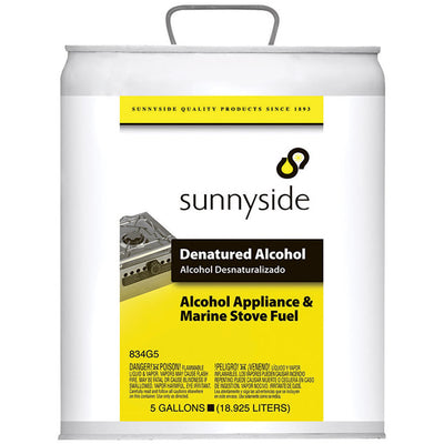 Sunnyside Denatured Alcohol Clean Burning Fuel 5 gal