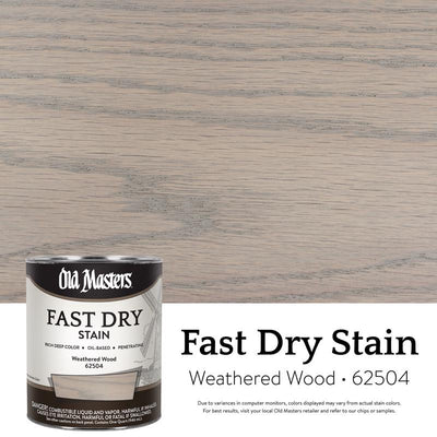Old Masters Semi-Transparent Weathered Wood Oil-Based Alkyd Fast Dry Wood Stain 1 qt