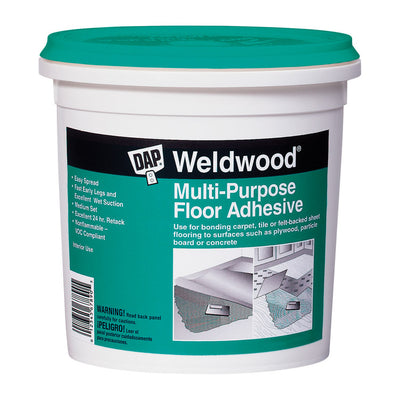 DAP WeldWood High Strength Synthetic Latex-Resins Off White Floor Adhesive 1 qt