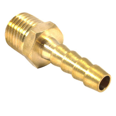 Forney Brass Air Hose End 1/4 in. Male X 1/4 in. Hose Barb