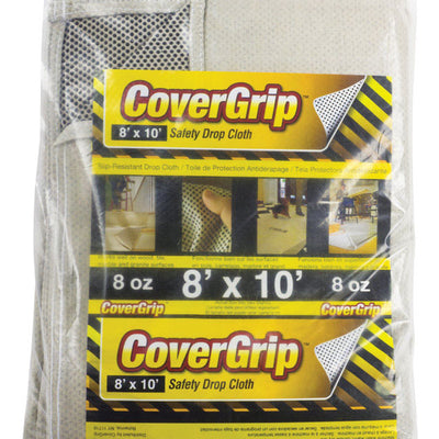 CoverGrip 8 ft. W X 10 ft. L 8 oz Safety Canvas Drop Cloth