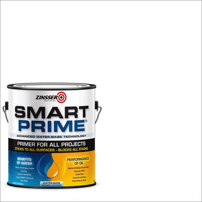Zinsser Smart Prime White Smooth Water-Based Acrylic Primer 1 gal