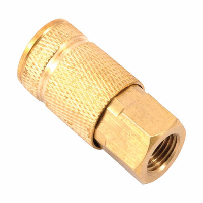 Forney Brass Air Coupler 1/4 in. Female X 1/4 in.