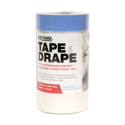 Trimaco Easy Mask 2 ft. W X 72 ft. L X 0.5 mil Pre-Taped Plastic Masking Film