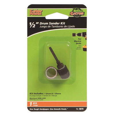 Gator 0.5 in. D X 1/2 in. L Aluminum Oxide Drum Sander Kit 50 Grit Coarse