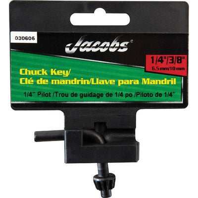 Jacobs 1/4 to 3/8 in. X 1/4 in. KGA Chuck Key L-Handle Steel