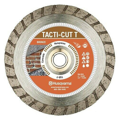 Husqvarna Tacti-Cut Dri Disc 4 in. D X 7/8 in. Steel Turbo Diamond Saw Blade