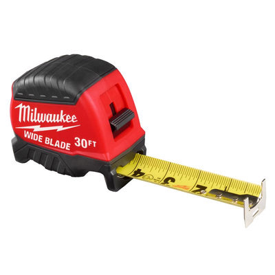 Milwaukee 30 ft. L X 1-1/8 in. W Compact Wide Blade Tape Measure