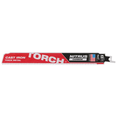 Milwaukee 9 in. Nitrus Carbide Cast Iron Reciprocating Saw Blade 8 TPI