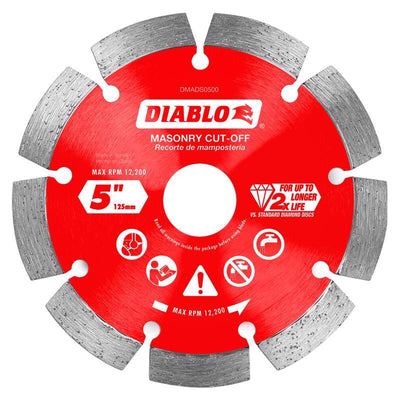 Diablo 5 in. D X 7/8 in. Diamond Masonry Cut-Off Disc