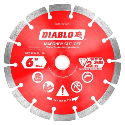 Diablo 6 in. D X 7/8 in. Diamond Masonry Cut-Off Disc