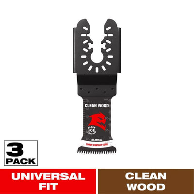 Diablo 1-1/4 in. X 1-1/4 in. W Bi-Metal Oscillating Blade Clean Wood 3 pk