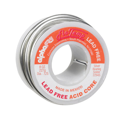 Alpha Fry 8 oz Lead-Free Acid Core Wire Solder 0.125 in. D Silver Bearing