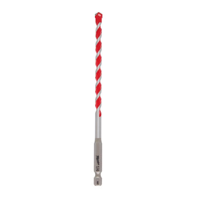 Milwaukee Shockwave 1/4 in. X 6 in. L Carbide Hammer Drill Bit Hex Shank