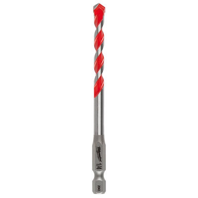 Milwaukee Shockwave 1/4 in. X 4 in. L Carbide Hammer Drill Bit Hex Shank