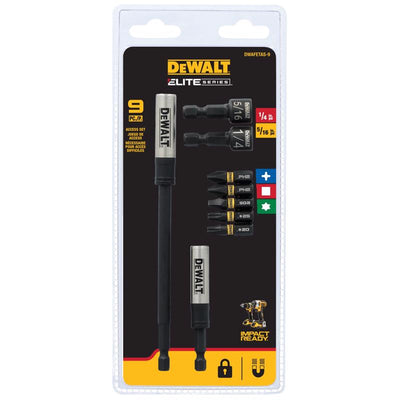 DeWalt ELITE SERIES Hex 1/4 in. Impact Driver Bit Set 9 pc