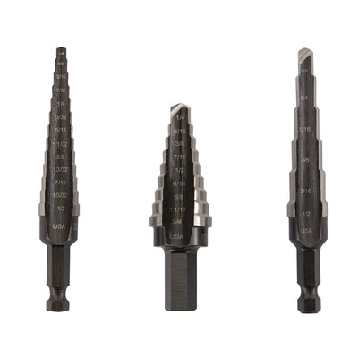 Irwin Unibit Assorted L High Speed Steel Step Drill Bit Set 3 pc
