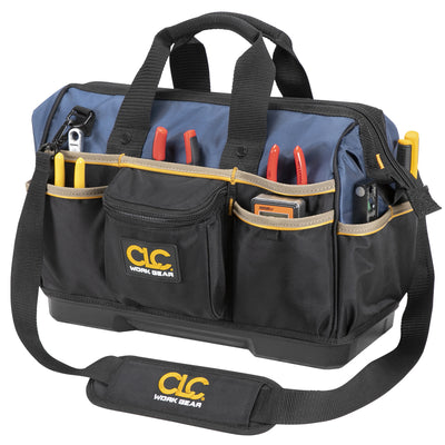 CLC 19 in. W X 16 in. H Ballistic Polyester Big Mouth Tote Bag 23 pocket Multicolored
