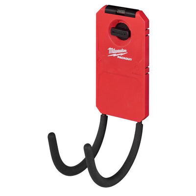 Milwaukee Packout Shop Storage Small Black/Red Plastic 7 in. L Curved Hook 25 lb