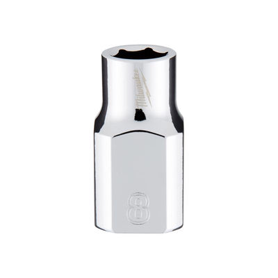 Milwaukee 8 mm X 3/8 in. drive Metric 6 Point Standard Socket