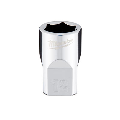Milwaukee 12 mm X 3/8 in. drive Metric 6 Point Standard Socket