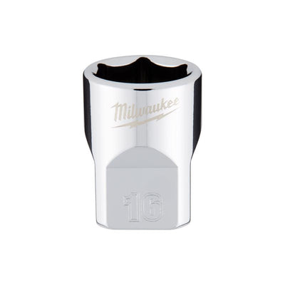 Milwaukee 16 mm X 3/8 in. drive Metric 6 Point Standard Socket