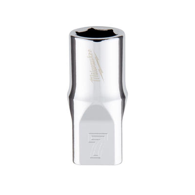 Milwaukee 7 mm X 1/4 in. drive Metric 6 Point Standard Socket