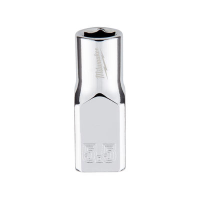 Milwaukee 5.5 mm X 1/4 in. drive Metric 6 Point Standard Socket