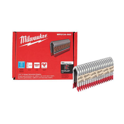 Milwaukee 3/4 in. W X 1-3/4 in. L 9 Ga. Diamond Crown Staples
