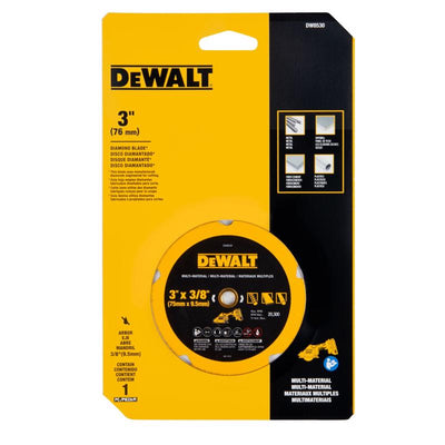 DeWalt 3 in. D X 3/8 in. Diamond Multi-Material Cut-Off Blade
