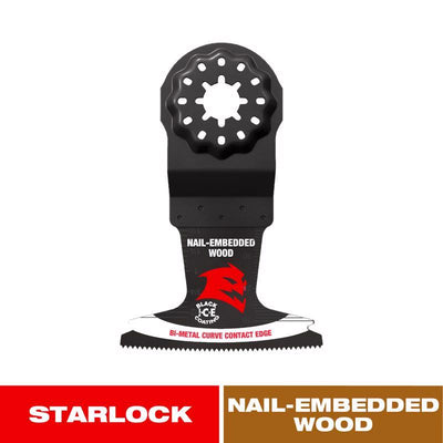 Diablo Starlock 2-1/2 in. W Bi-Metal Curved Contact Edge Oscillating Blade Nail-Embedded Wood