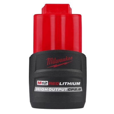 Milwaukee M12 RedLithium CP 2.5 Ah Lithium-Ion High Output High Capacity Battery Pack