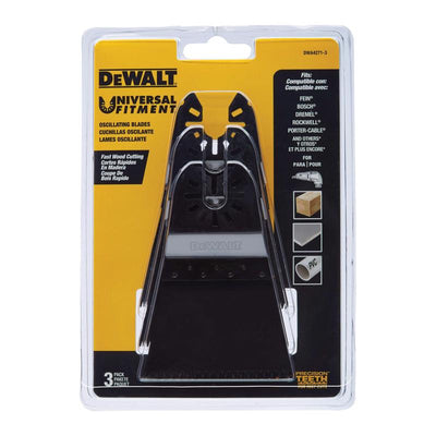 DEWALT Universal Fitment High Carbon Steel Precision Tooth Oscillating Blade Set 3 pc