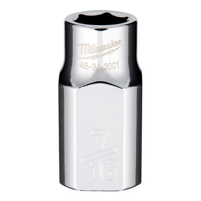 Milwaukee 7/16 in. X 1/2 in. drive SAE 6 Point Standard Socket
