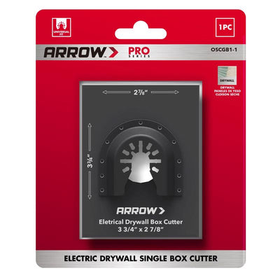 Arrow Pro 2-7/8 in. L X 3-3/4 in. W Bi-Metal Square Drywall Blade Multi-Material