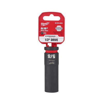 Milwaukee SHOCKWAVE 5/8 in. X 1/2 in. drive SAE 6 Point Deep Impact Socket